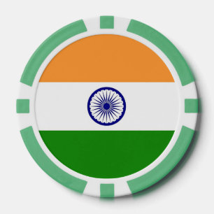 Poker chips met vlag van India