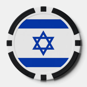 Poker chips met vlag van Israël