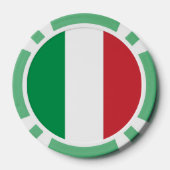 Poker chips met vlag van Italië (Achterkant)