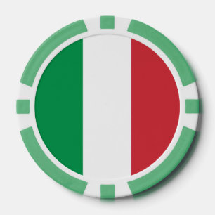 Poker chips met vlag van Italië