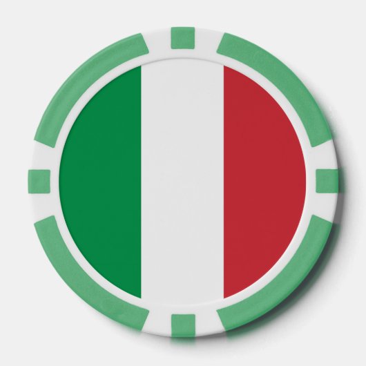 Poker chips met vlag van Italië (Voorkant)