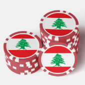 Poker chips met vlag van Libanon (Opstapeling)