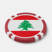 Poker chips met vlag van Libanon (Enkel)