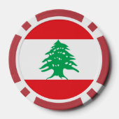 Poker chips met vlag van Libanon (Achterkant)