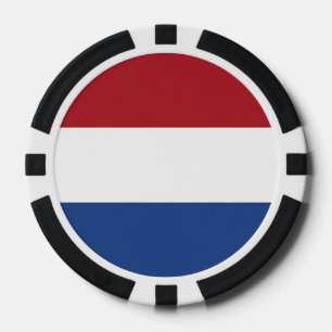 Poker chips met vlag van Nederland