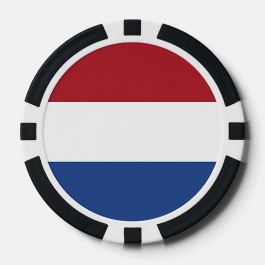 Poker chips met vlag van Nederland (Voorkant)