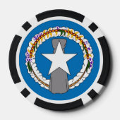 Poker chips met Vlag van Noordelijke Mariana (Achterkant)