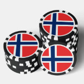 Poker chips met Vlag van Noorwegen (Opstapeling)