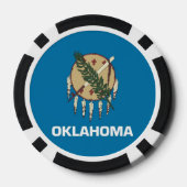 Poker chips met vlag van Oklahoma (Achterkant)