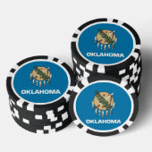 Poker chips met vlag van Oklahoma (Opstapeling)