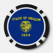 Poker chips met vlag van Oregon (Achterkant)