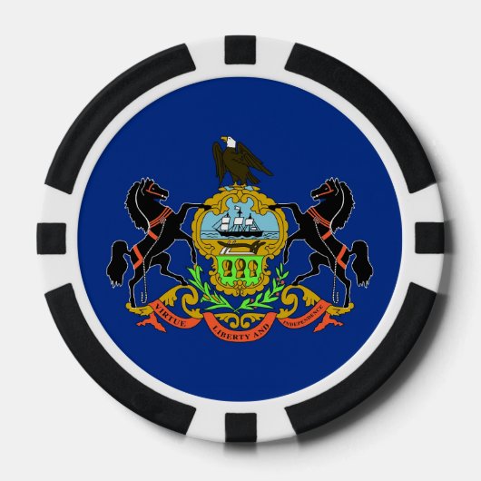 Poker chips met vlag van Pennsylvania (Voorkant)