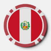 Poker chips met vlag van Peru (Achterkant)