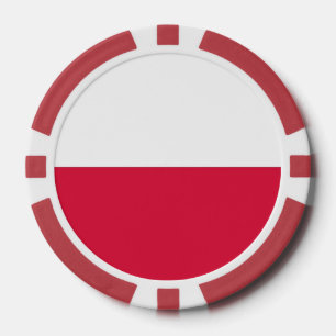 Poker chips met vlag van Polen