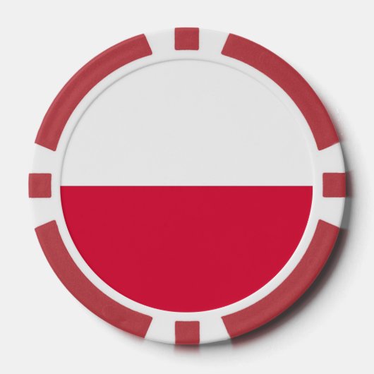 Poker chips met vlag van Polen (Voorkant)