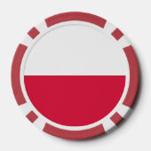 Poker chips met vlag van Polen (Achterkant)
