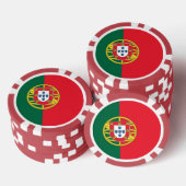Poker chips met vlag van Portugal (Opstapeling)