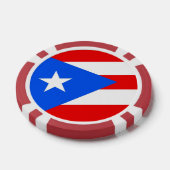 Poker chips met vlag van Puerto Rico (Enkel)