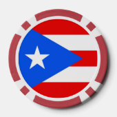 Poker chips met vlag van Puerto Rico (Achterkant)