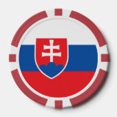 Poker chips met vlag van Slowakije (Voorkant)