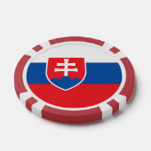Poker chips met vlag van Slowakije (Enkel)