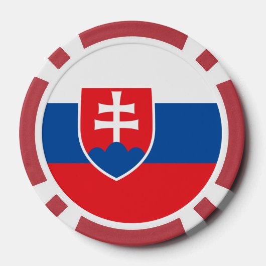 Poker chips met vlag van Slowakije (Achterkant)