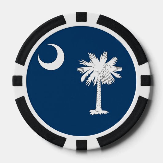 Poker chips met vlag van South Carolina (Voorkant)