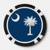 Poker chips met vlag van South Carolina (Achterkant)