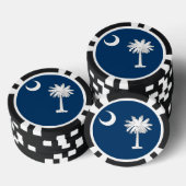 Poker chips met vlag van South Carolina (Opstapeling)