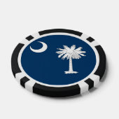 Poker chips met vlag van South Carolina (Enkel)
