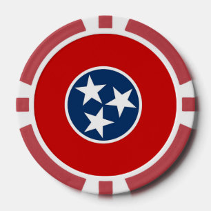 Poker chips met vlag van Tennessee