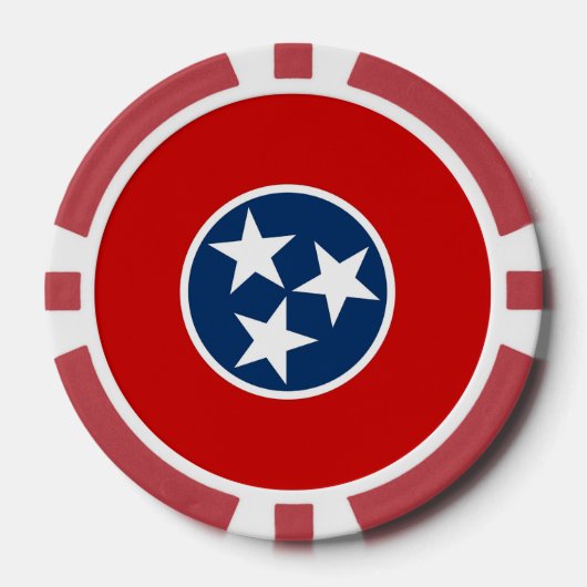 Poker chips met vlag van Tennessee (Voorkant)