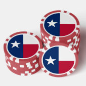 Poker chips met vlag van Texas (Opstapeling)