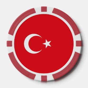 Poker chips met vlag van Turkije