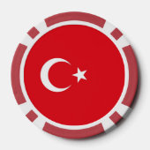 Poker chips met vlag van Turkije (Achterkant)
