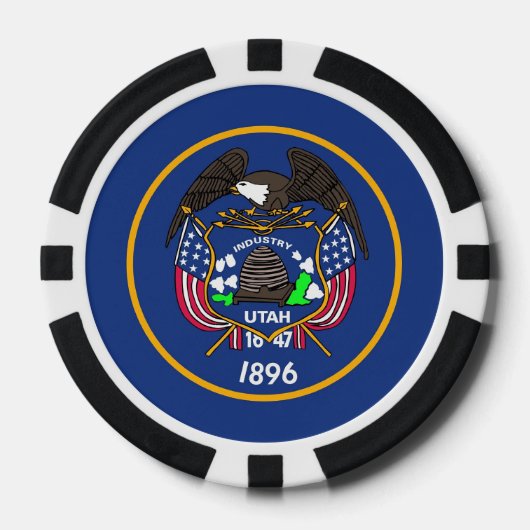 Poker chips met vlag van Utah (Voorkant)