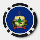 Poker chips met vlag van Vermont (Achterkant)