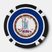 Poker chips met vlag van Virginia (Achterkant)