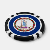 Poker chips met vlag van Virginia (Enkel)