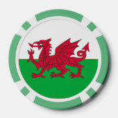 Poker chips met vlag van Wales, Verenigd Koninkrij (Achterkant)