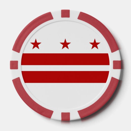 Poker chips met vlag van Washington DC (Voorkant)