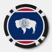 Poker chips met vlag van Wyoming (Achterkant)