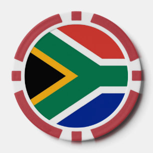 Poker chips met vlag van Zuid-Afrika