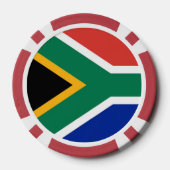 Poker chips met vlag van Zuid-Afrika (Achterkant)