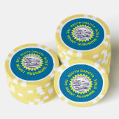 Poker chips met vlag van Zuid-Dakota (Opstapeling)