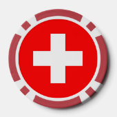 Poker chips met vlag van Zwitserland (Achterkant)