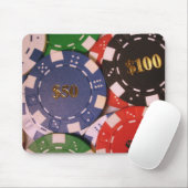 Poker Chips Mousepad Muismat (Met muis)