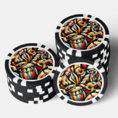 Poker Chips - Muzikanten, Gitaar, Bongo's, Geometr (Opstapeling)