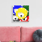 Poker Chips op Gespannen Canvasprint Canvas Afdruk (Insitu (Woonkamer))
