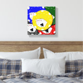Poker Chips op Gespannen Canvasprint Canvas Afdruk (Insitu (Slaapkamer))